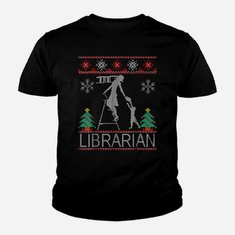 School Librarian Christmas Shirt Youth T-shirt | Crazezy