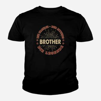 Schwarzes Kinder Tshirt Brother - The Legend, Casual Baumwollshirt für Männer - Seseable