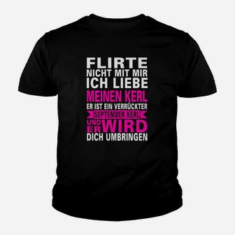 Schwarzes Kinder Tshirt für Flirter, Geburtstag im September - Seseable
