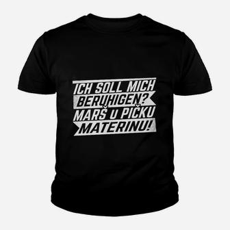 Schwarzes Kinder Tshirt Provokativer Spruch Mars u Picku Materinu - Seseable