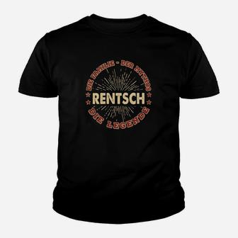 Schwarzes Kinder Tshirt RENTSCH The Legend, Personalisiertes Design - Seseable