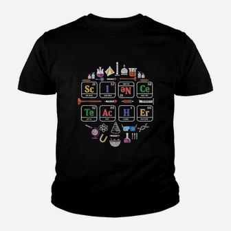 Science Teacher Periodic Table Chemistry Elements Youth T-shirt | Crazezy CA