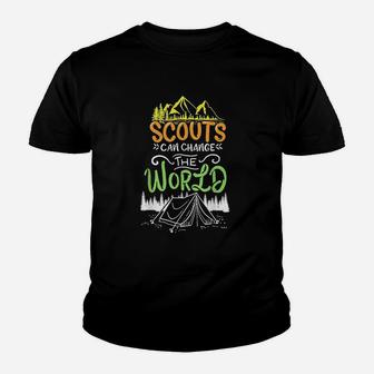 Scout Scouts Scouting Camp Mountains Youth T-shirt | Crazezy UK