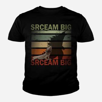 Scream Big Lucky Lizard With Dinosaur Shadow For Pet Lover Youth T-shirt | Crazezy DE