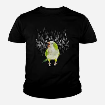 Screaming Green Quaker Parrot Youth T-shirt | Crazezy