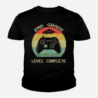 Second 2Nd Grade Graduation Level Complete Video Gamer Gift Youth T-shirt | Crazezy