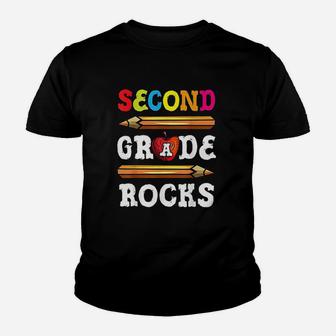 Second Grade Rocks Back To School 2Nd Grade Teacher Youth T-shirt | Crazezy DE