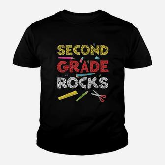 Second Grade Rocks Youth T-shirt | Crazezy UK