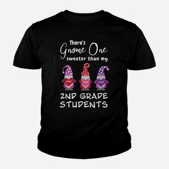 Second Grade Teacher Valentine's Day Gnomes Youth T-shirt | Crazezy