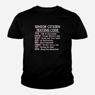 Senior Texting Grandparent Youth T-shirt | Crazezy DE