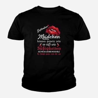 September Mädchen Kalt Wie Eis So Böse Wie Die Hölle Tee Kinder T-Shirt - Seseable