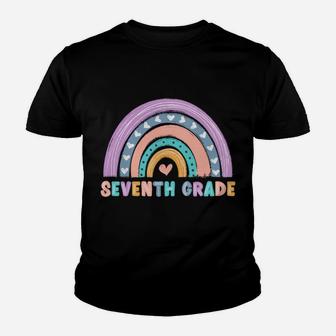 Seventh Grade Boho Rainbow Funny Hello 7Th Grade School Team Sweatshirt Youth T-shirt | Crazezy