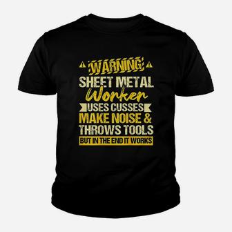 Sheet Metal Worker Youth T-shirt | Crazezy UK