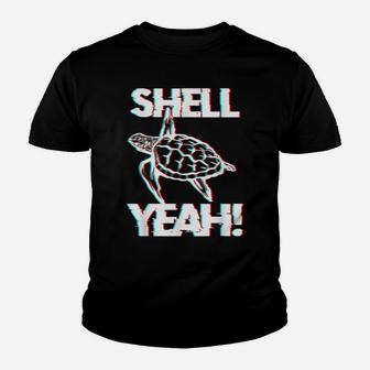 Shell Funny Tortoise Gift Marine Animal Turtle Graphic Yeah Youth T-shirt | Crazezy