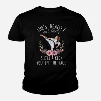 She'll Kick You In The Face Youth T-shirt - Monsterry UK