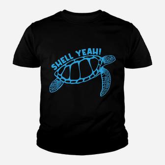 Shell Yeah Cute Tortoise Lover Gift Marine Animal Turtle Sea Youth T-shirt | Crazezy