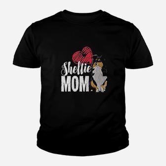 Sheltie Mom Youth T-shirt | Crazezy CA