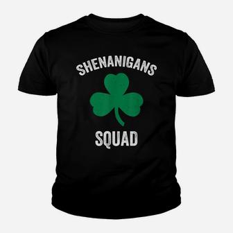 Shenanigans Squad Funny St Patricks Day Matching Group Gift Youth T-shirt | Crazezy UK