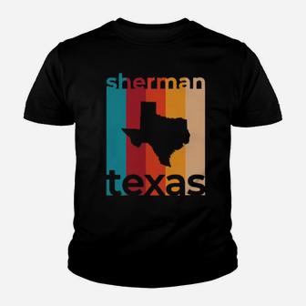 Sherman Texas Souvenirs Retro Youth T-shirt - Monsterry UK