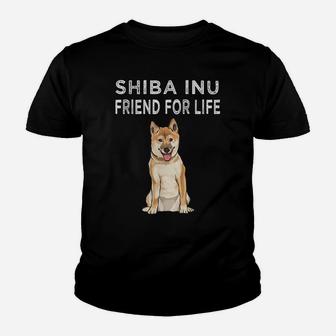 Shiba Inu Friend For Life Dog Friendship Youth T-shirt | Crazezy
