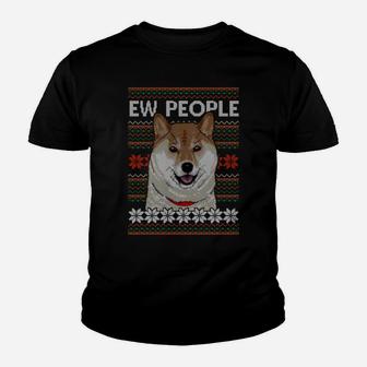 Shiba Inu Ugly Christmas Sweater Design Sweatshirt Youth T-shirt | Crazezy