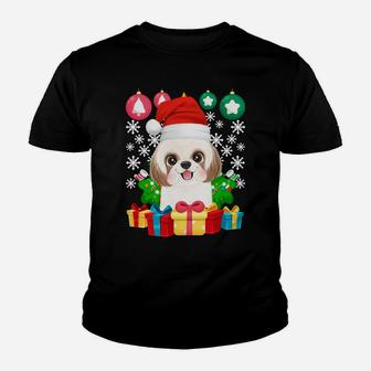 Shih Tzu Christmas Tree Ornament Cute Dog Lover Xmas Gifts Sweatshirt Youth T-shirt | Crazezy DE