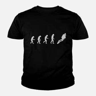 Shirtloco Evolution Of Man To Scuba Diver Youth T-shirt | Crazezy UK