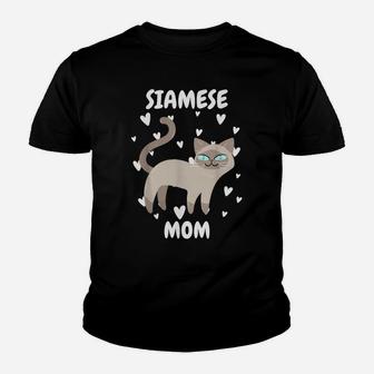 Siamese Cat Mom Mummy Mama Mum Mommy Mother's Day Mother Youth T-shirt | Crazezy CA