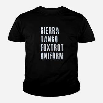 Sierra Tango Foxtrot Uniform Youth T-shirt | Crazezy AU