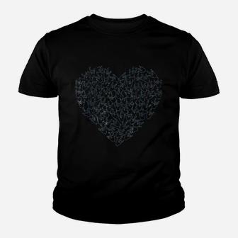 Sign Language Deaf Heart Youth T-shirt | Crazezy CA