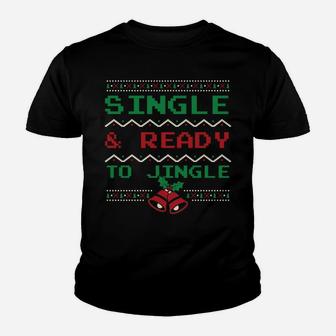Single & Ready To Jingle - Funny Christmas Youth T-shirt | Crazezy UK