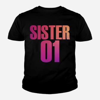 Sister 01 Sister 02 Sister 03 Best Friends Siblings Youth T-shirt | Crazezy