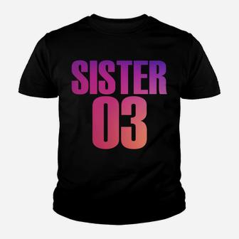 Sister 01 Sister 02 Sister 03 Best Friends Siblings Youth T-shirt | Crazezy