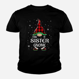 Sister Gnome Buffalo Plaid Matching Family Christmas Pajama Youth T-shirt | Crazezy