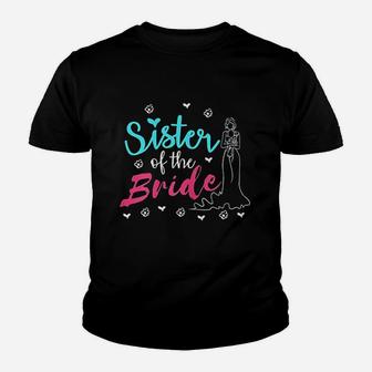 Sister Of The Bride Wedding Youth T-shirt | Crazezy DE