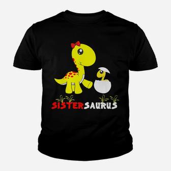 Sistersaurus Dinosaur Sister Matching Family Youth T-shirt | Crazezy CA