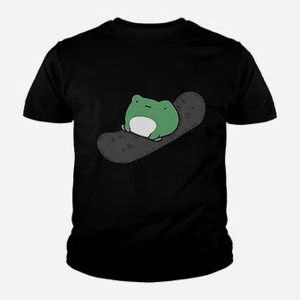 Skateboarding Frog Youth T-shirt | Crazezy UK