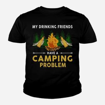 Skeleton Beers My Drinking Friends Have A Camping Problem Youth T-shirt - Monsterry AU