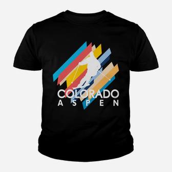 Ski Aspen Vintage Retro 60S Aspen Colorado Unique Youth T-shirt | Crazezy
