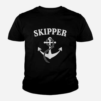 Skipper Of The Boat Boating Boater Youth T-shirt | Crazezy