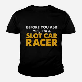Slot Car Racing Ask Race Track Racer Youth T-shirt - Monsterry DE