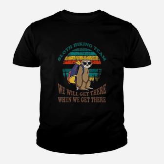 Sloth Hiking Team Youth T-shirt | Crazezy