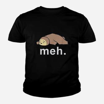 Sloth Meh Funny Internet Meme Gifts Youth T-shirt | Crazezy