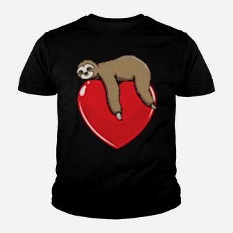 Sloth Valentine's Day Sloths Youth T-shirt - Monsterry AU