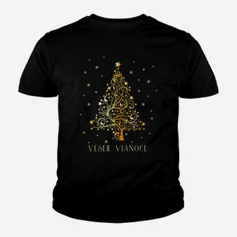 Slovak Christmas Tree Slovakia Decoration Ornament Star Xmas Sweatshirt Youth T-shirt | Crazezy