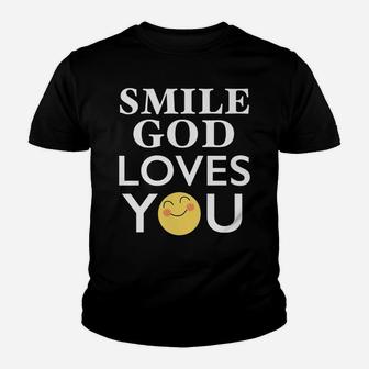 Smile God Loves You Youth T-shirt | Crazezy UK