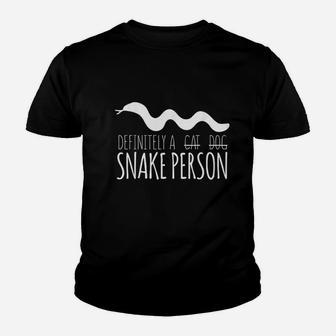 Snake Lover Definitely A Snake Person Youth T-shirt | Crazezy DE