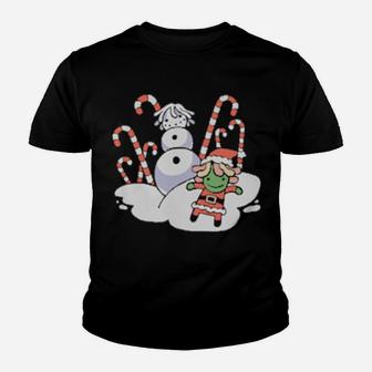 Snowman And Santa Youth T-shirt - Monsterry CA