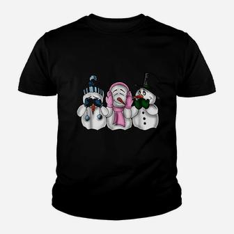 Snowmen Youth T-shirt | Crazezy