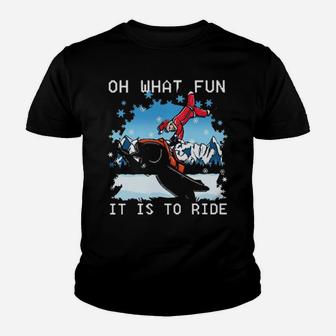 Snowmobile Oh What Fun Is It To Ride Youth T-shirt - Monsterry AU